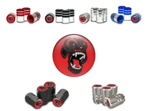 Rim Valve Stem Caps for Motorcycle Domed Design Style